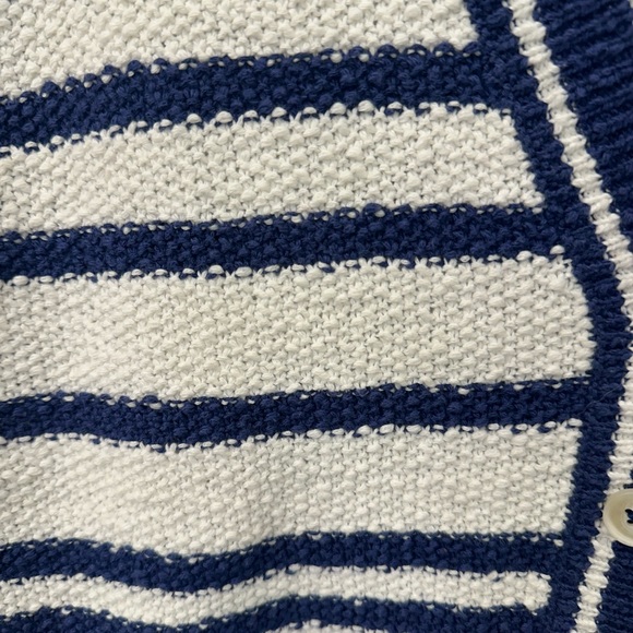 Anthropologie Maeve Nautical Striped Knit Button-Up Sweater Vest XS Petite - Picture 4 of 7